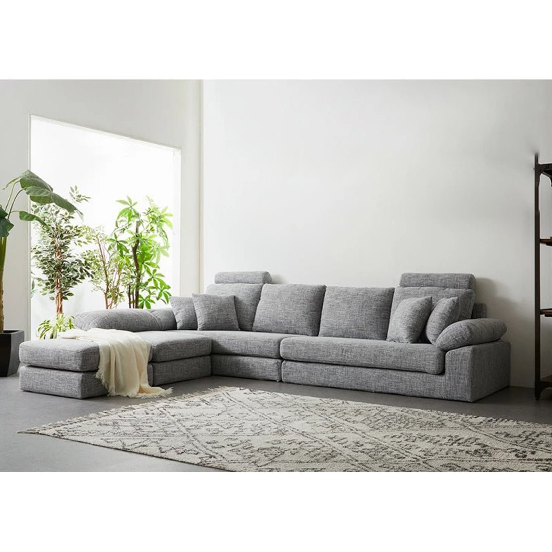 Torque - Ferguson 6 Seater Interchangeable Fabric L Shape Sofa for Living Room | Bedroom | Office - Torque India